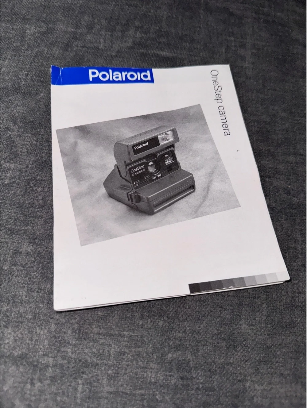 Polaroid OneStep Closeup Instant Film Camera with Brown Leather Case Untested